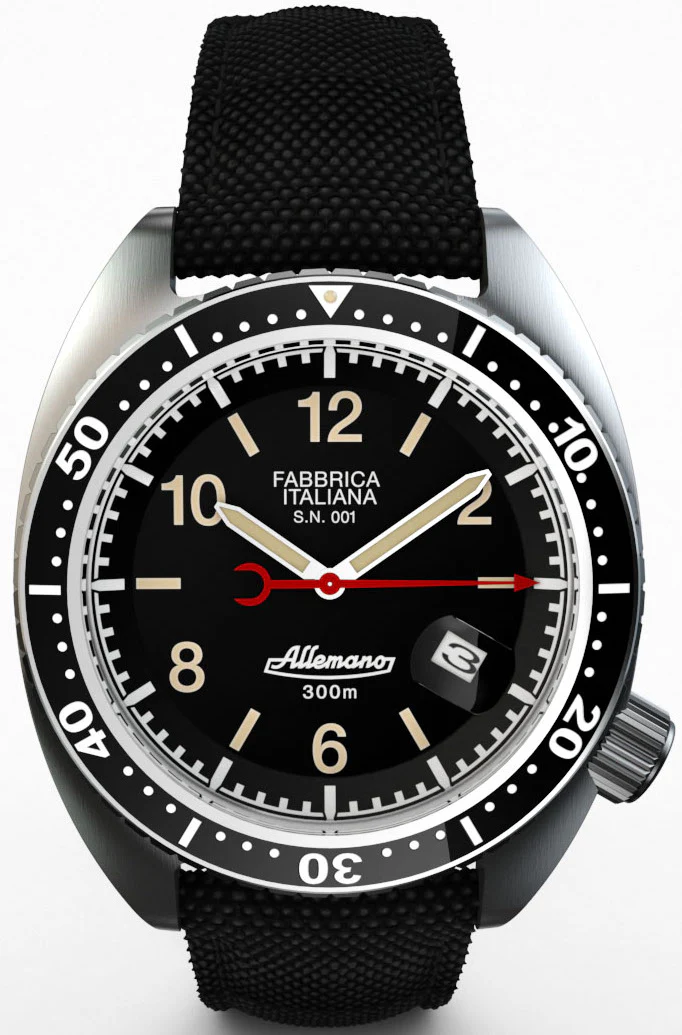 Allemano Watch 1973 Diver Shark Black - Image 3