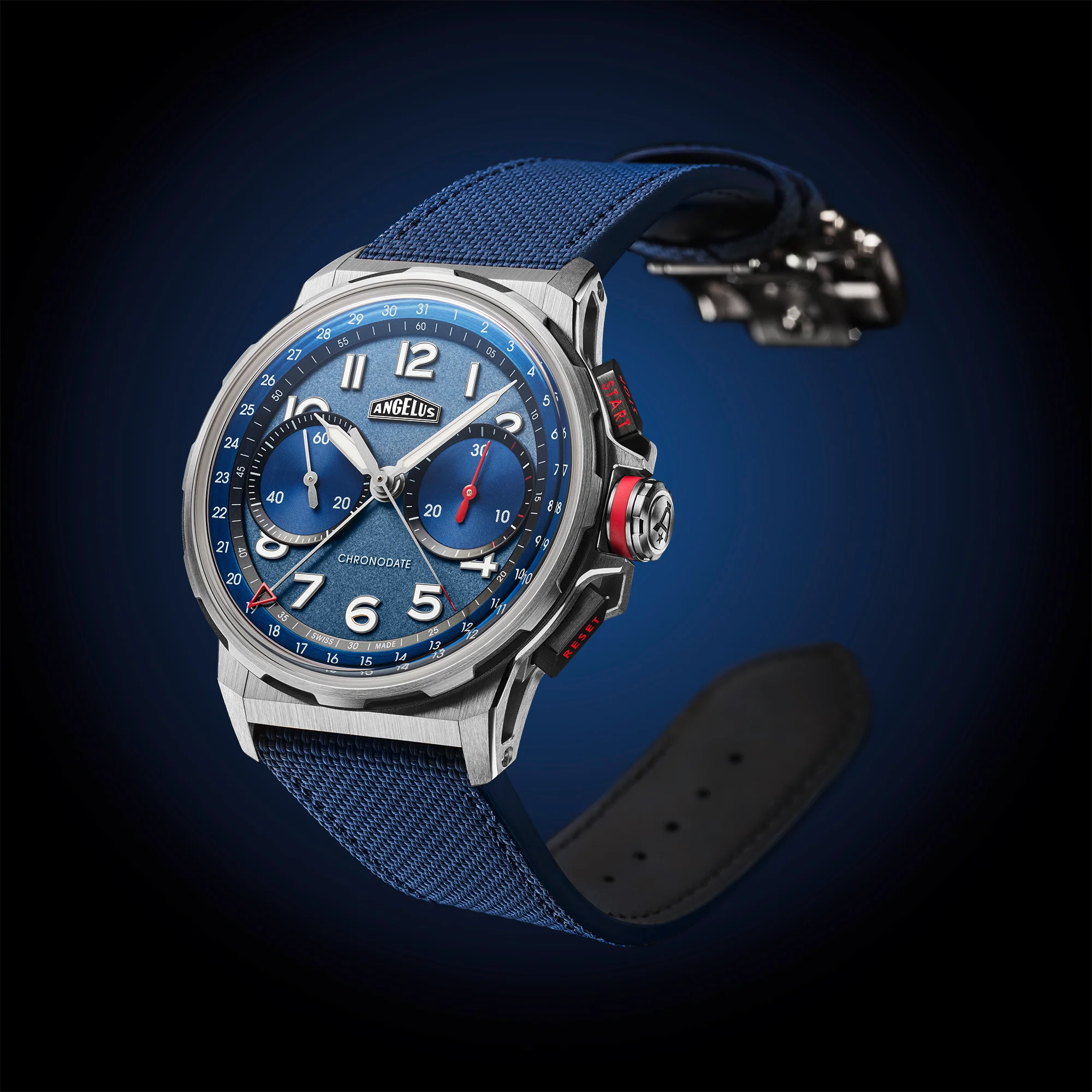 Angelus Watch Chronodate Titanium Blue Limited Edition - Image 2