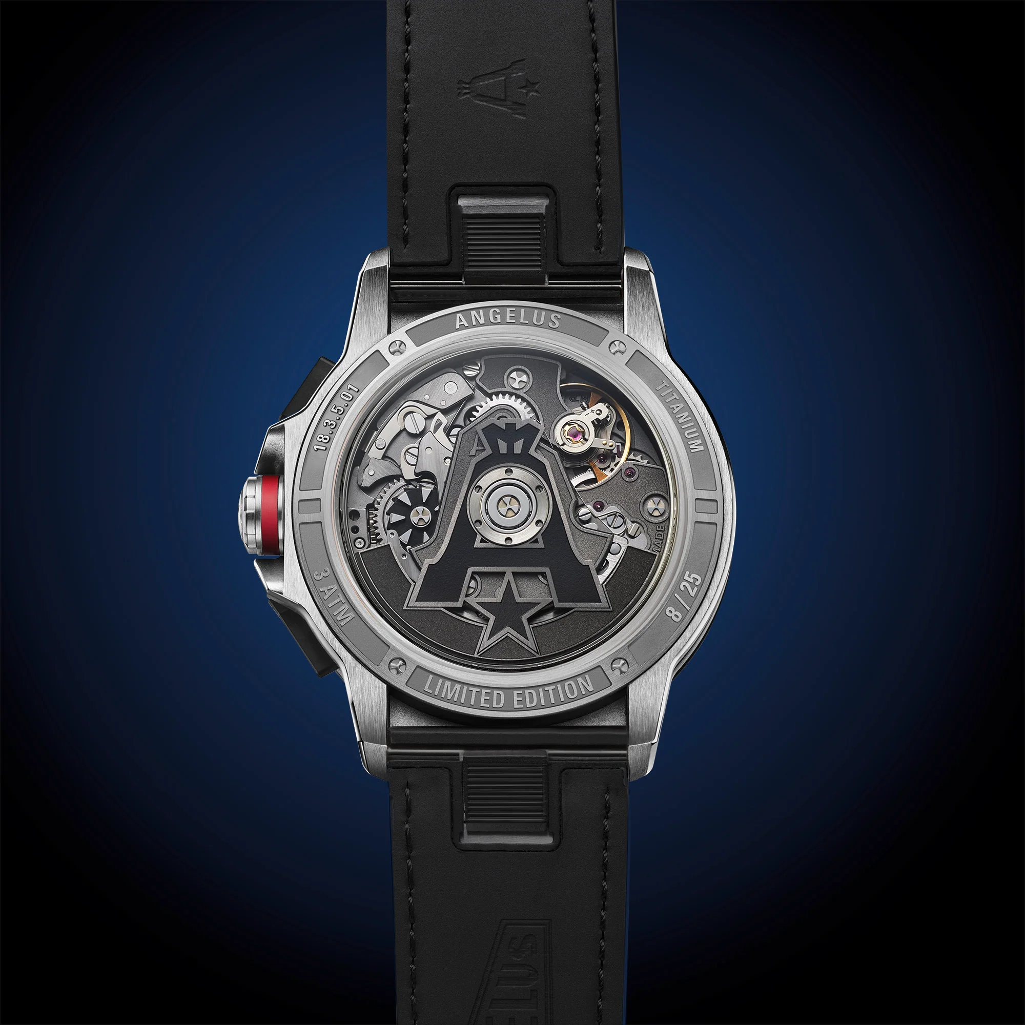 Angelus Watch Chronodate Titanium Blue Limited Edition - Image 3