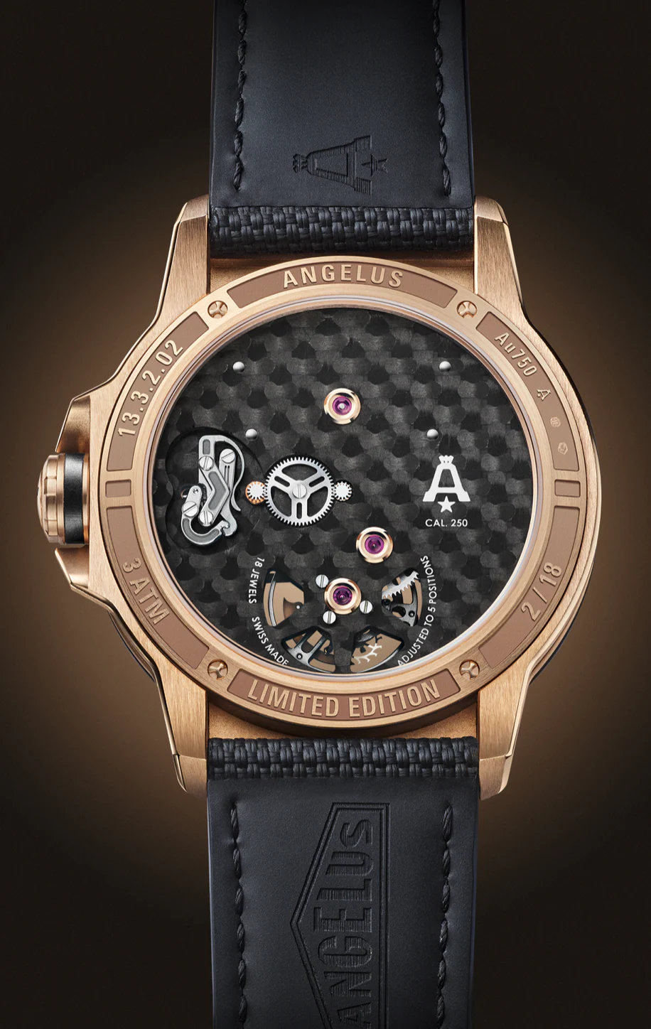 Angelus Watch Flying Tourbillon Gold & Carbon Limited Edition - Image 3