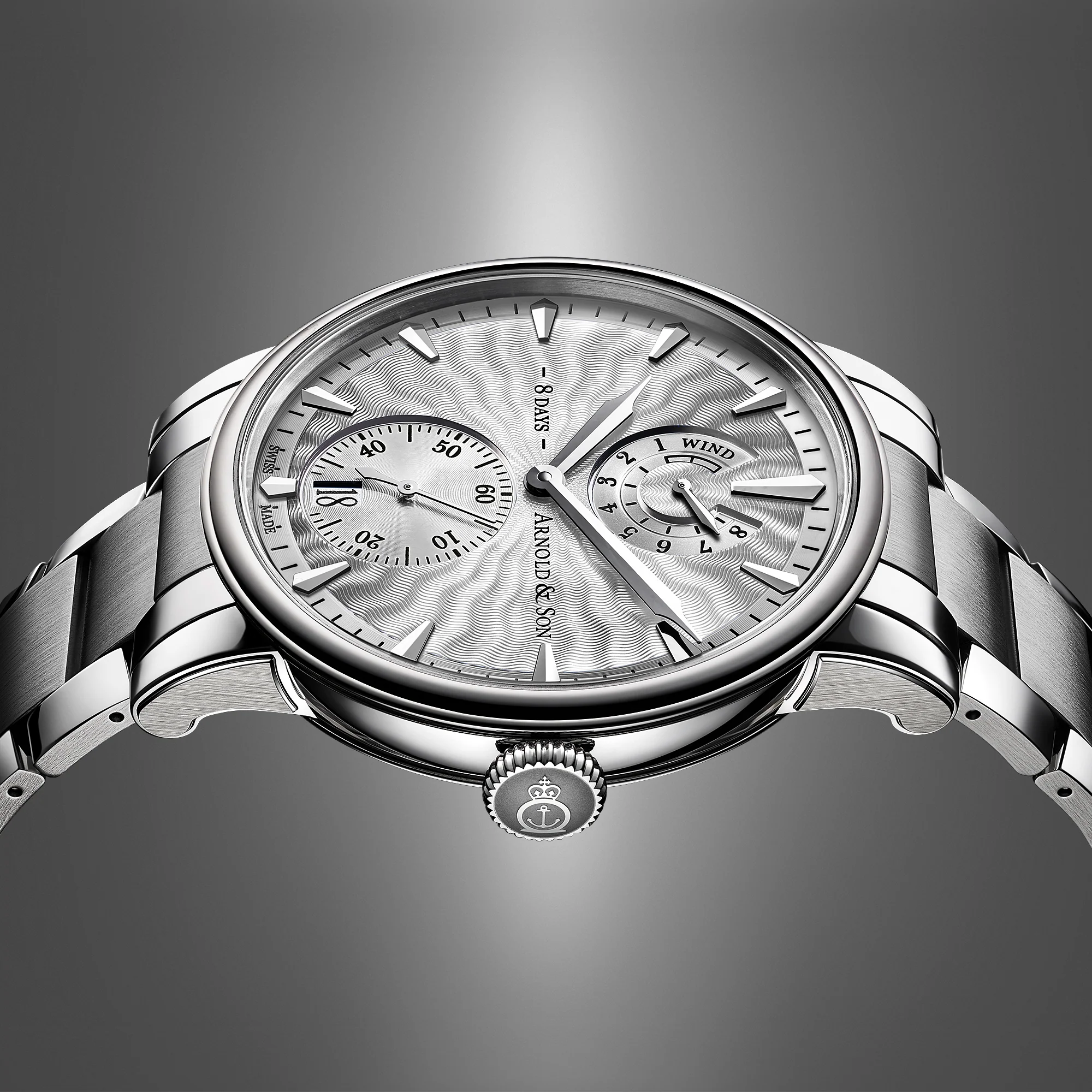 Arnold & Son Watch Eight-Day Royal Navy Silver D - Image 3