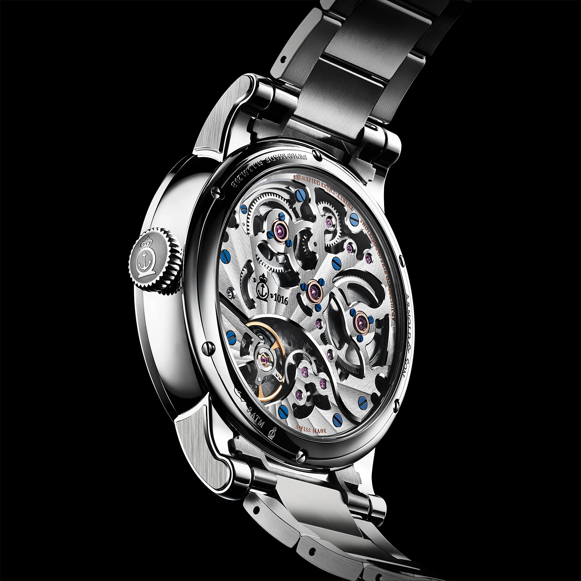 Arnold & Son Watch Eight-Day Royal Navy Silver D - Image 4