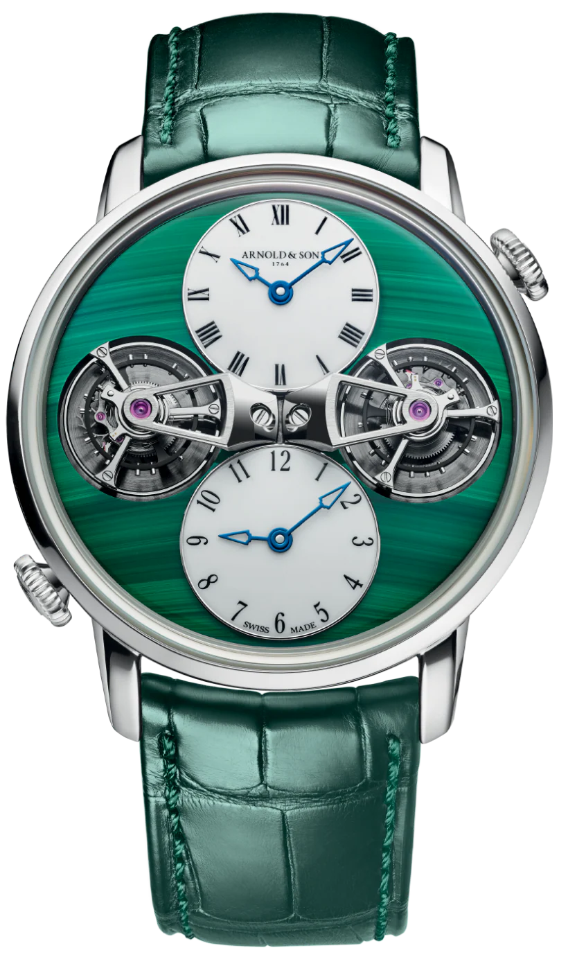 Arnold & Son Watch Double Tourbillon White Gold Malachite Limited Edition