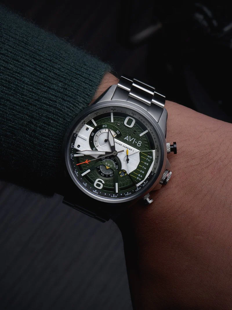 AVI-8 Watch Hawker Harrier Miltary Green - Image 4
