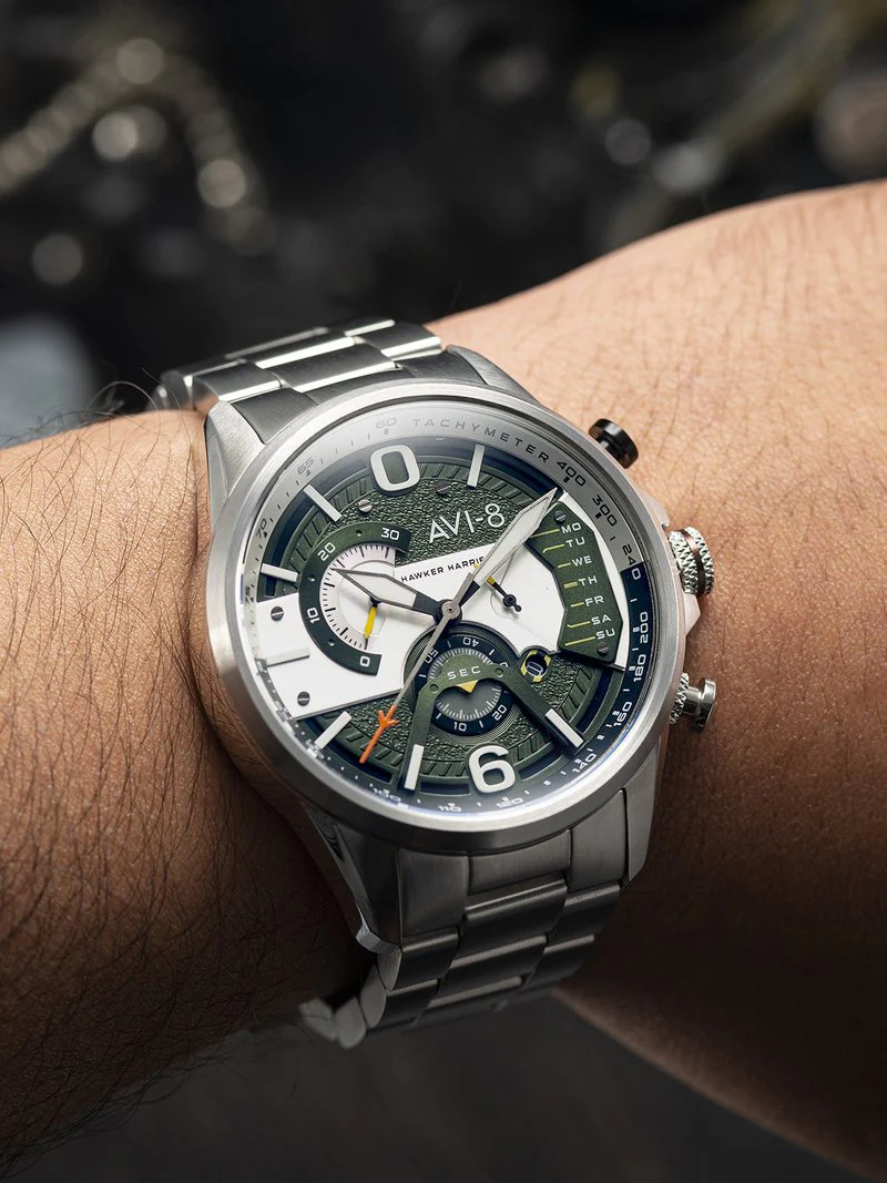 AVI-8 Watch Hawker Harrier Miltary Green - Image 5