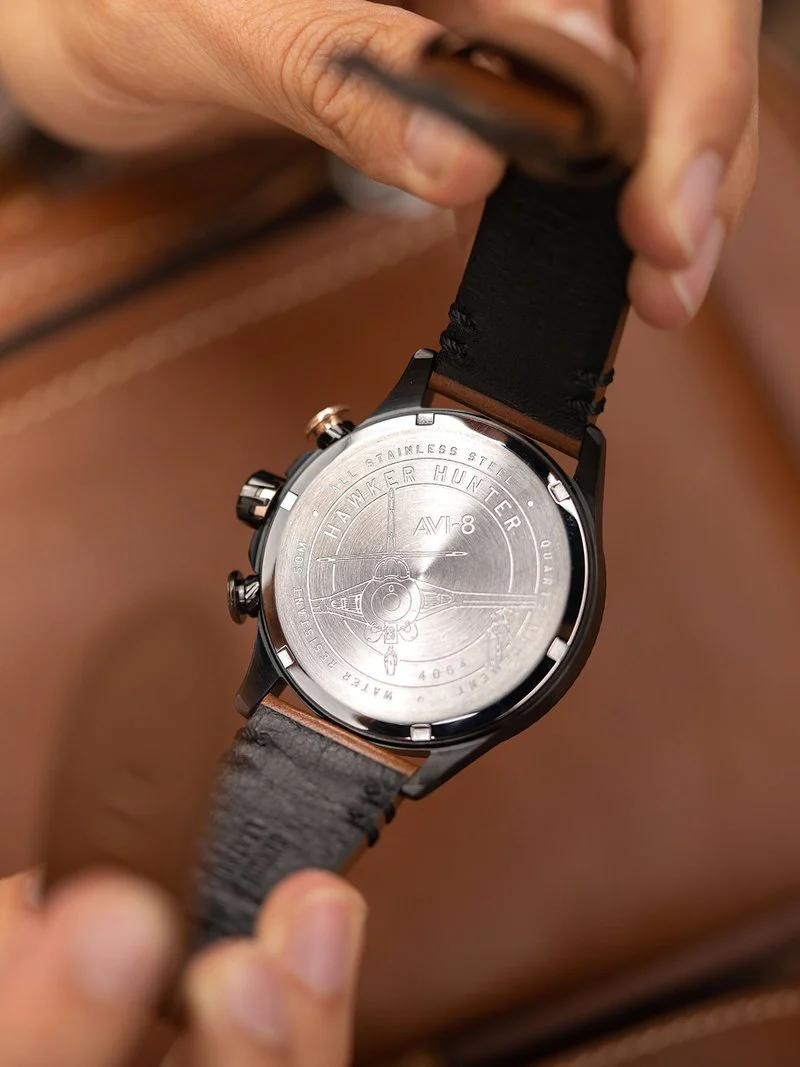AVI-8 Watch Hawker Hunter Avon Chronograph Desert Brown - Image 3