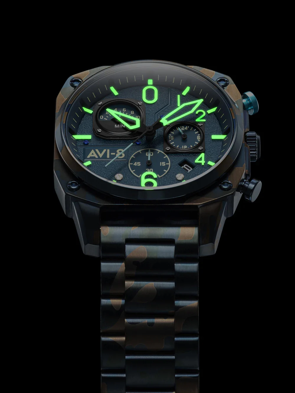 AVI-8 Watch Hawker Hunter Retrograde Chronograph Air Camo - Image 2