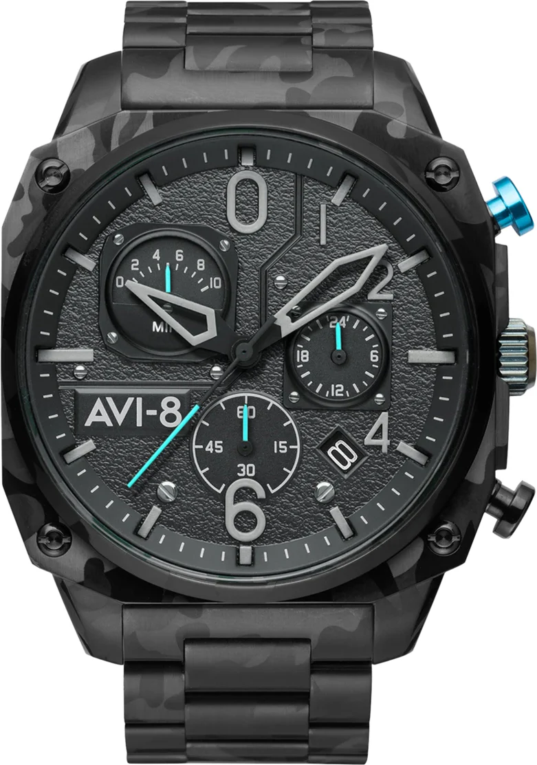 AVI-8 Watch Hawker Hunter Retrograde Chronograph Night Camo