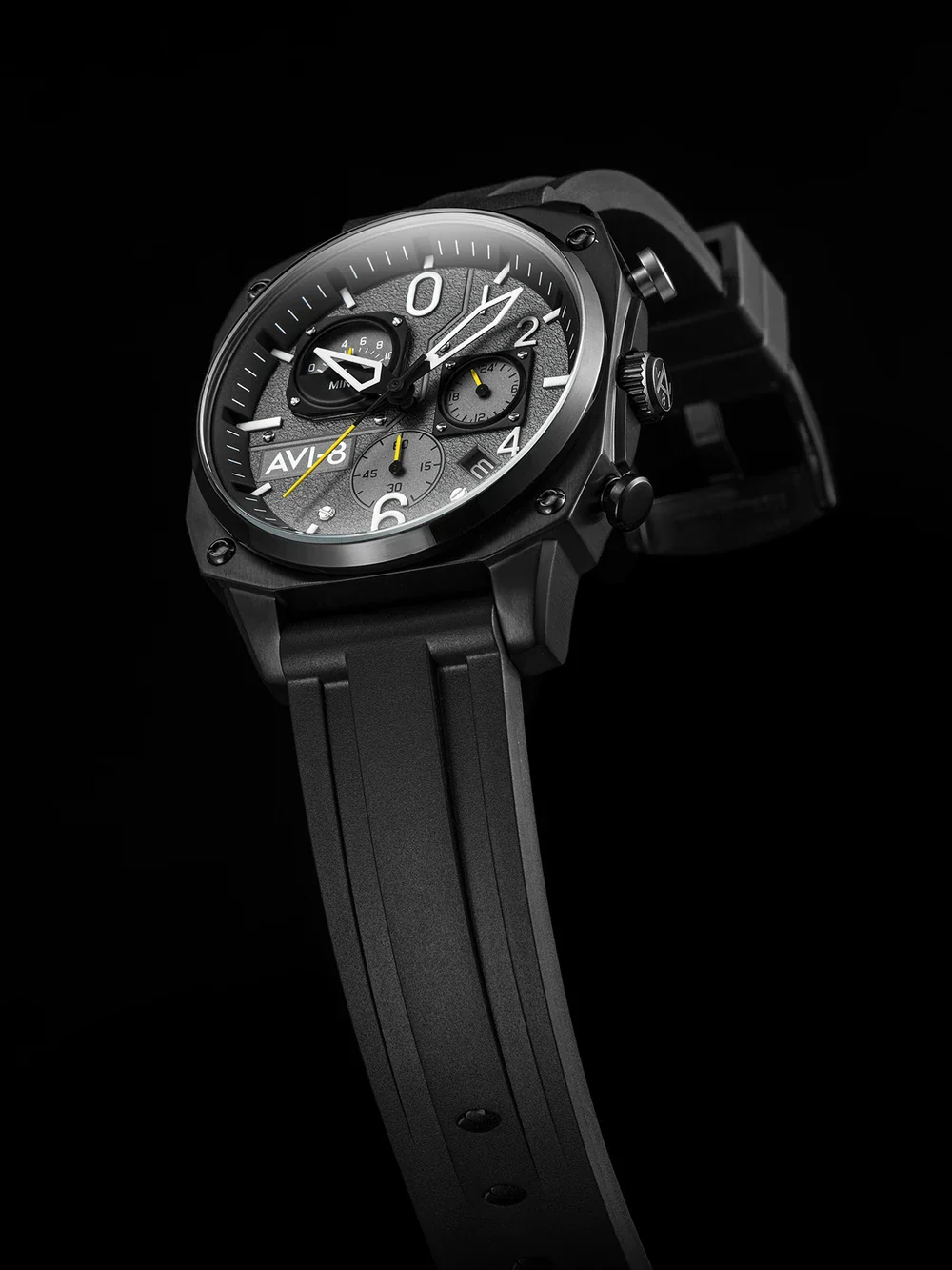 AVI-8 Watch Hawker Hunter Retrograde Chronograph Tactical Black D - Image 2