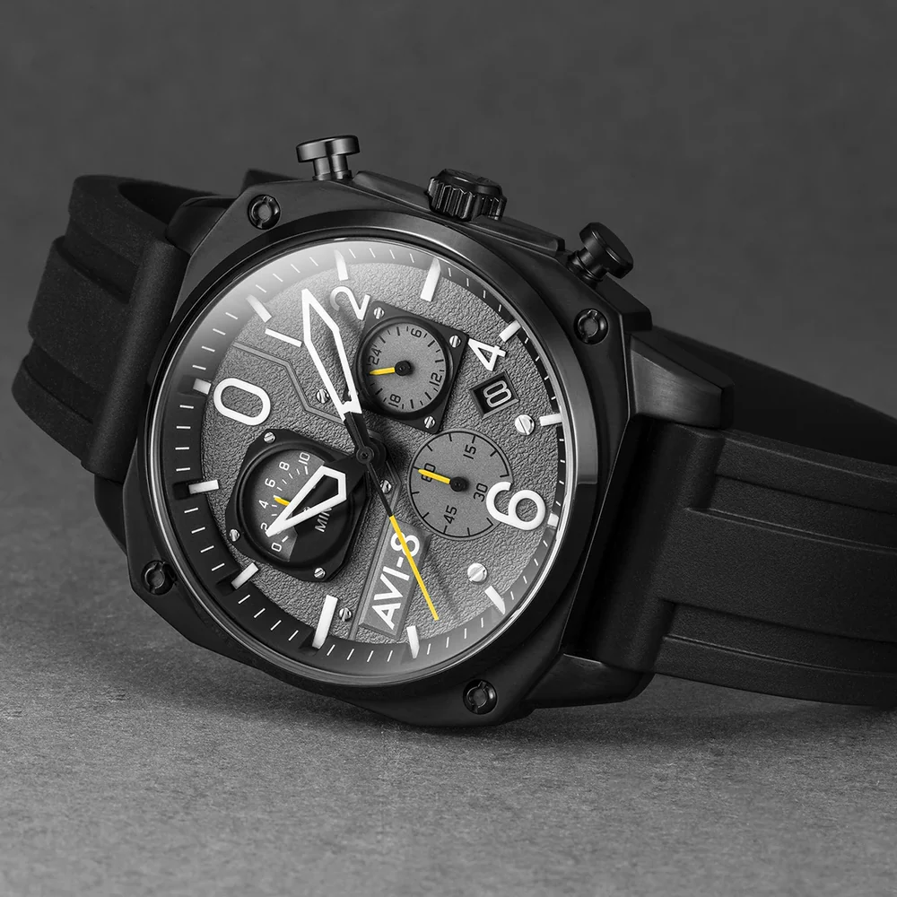 AVI-8 Watch Hawker Hunter Retrograde Chronograph Tactical Black D - Image 3