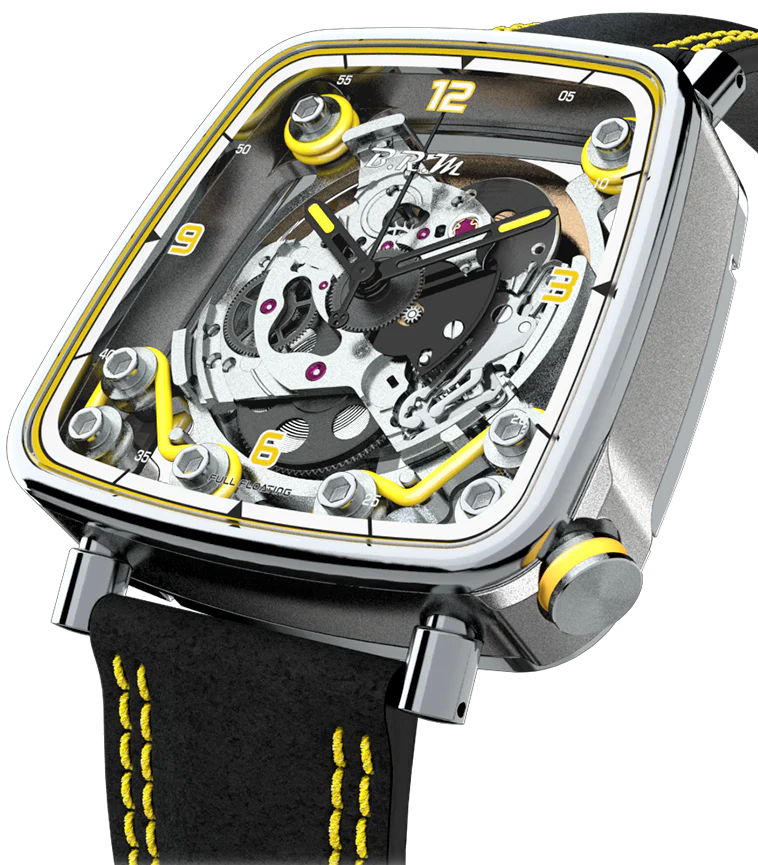 B.R.M. Watches FF39-40 Grey Titanium Yellow Watch