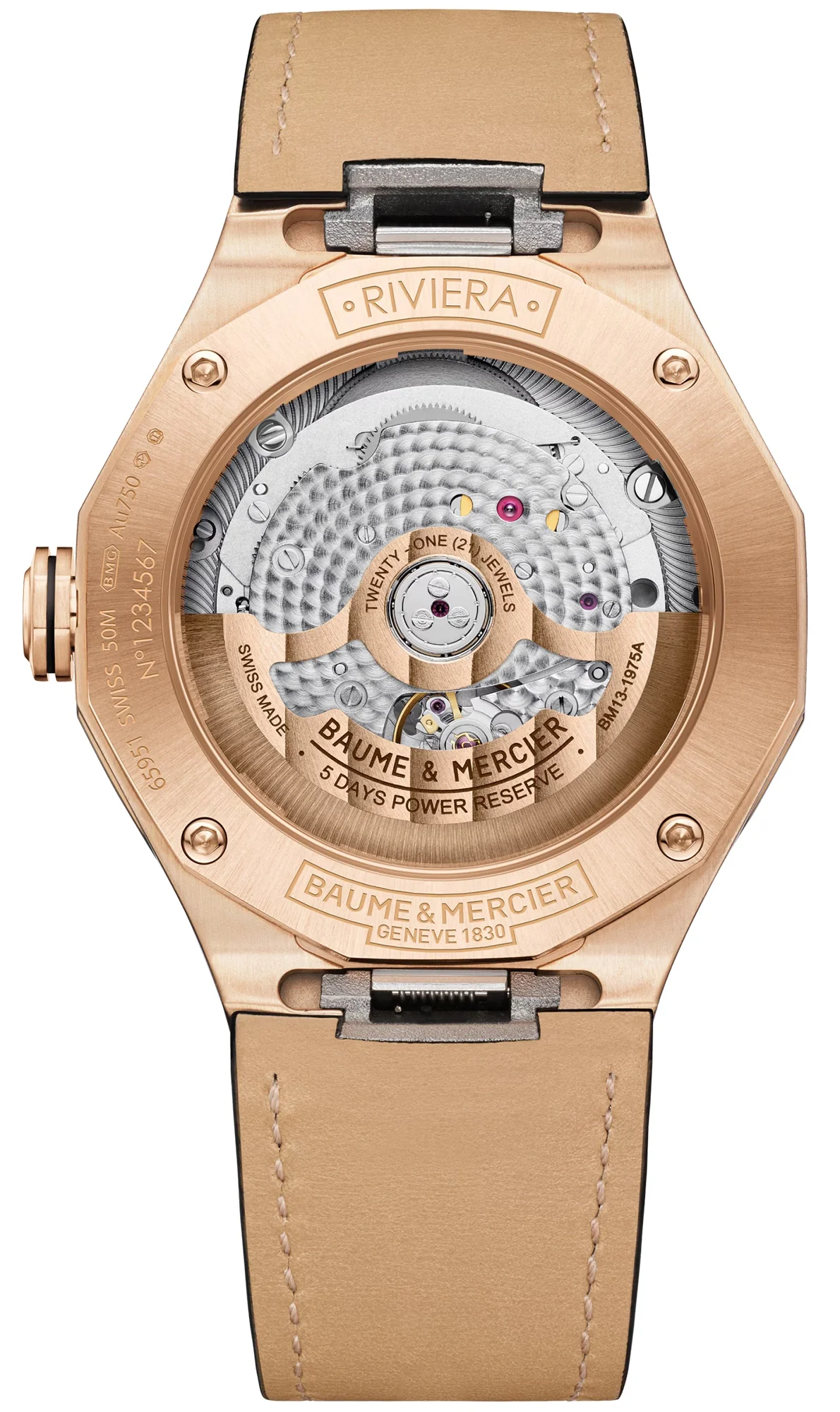 Baume et Mercier Riviera Automatic Rose Gold Watch - Image 2
