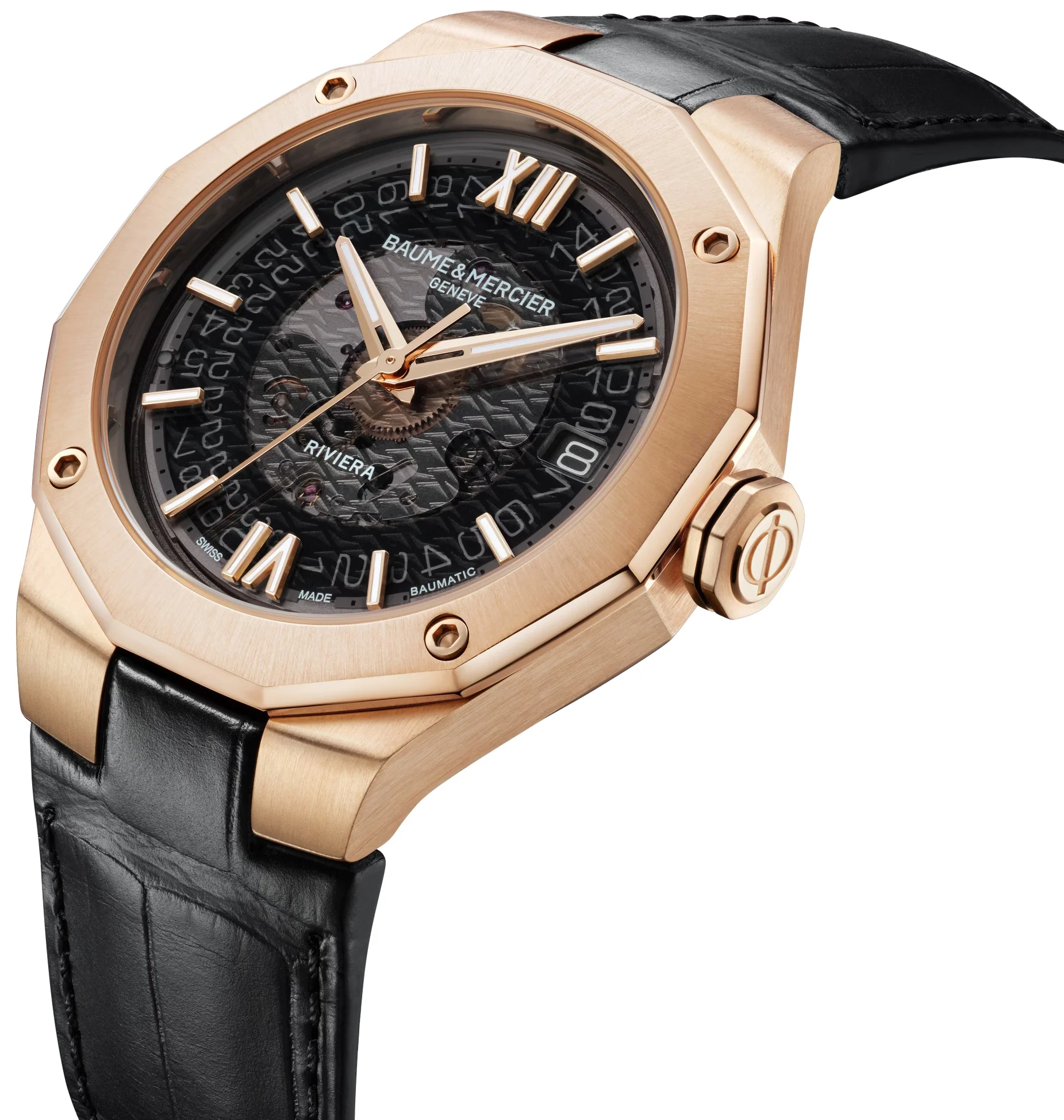Baume et Mercier Riviera Automatic Rose Gold Watch - Image 3