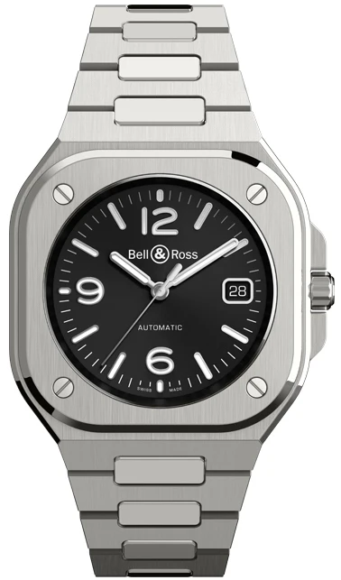 Bell & Ross BR 05 Auto Black Steel Bracelet Watch
