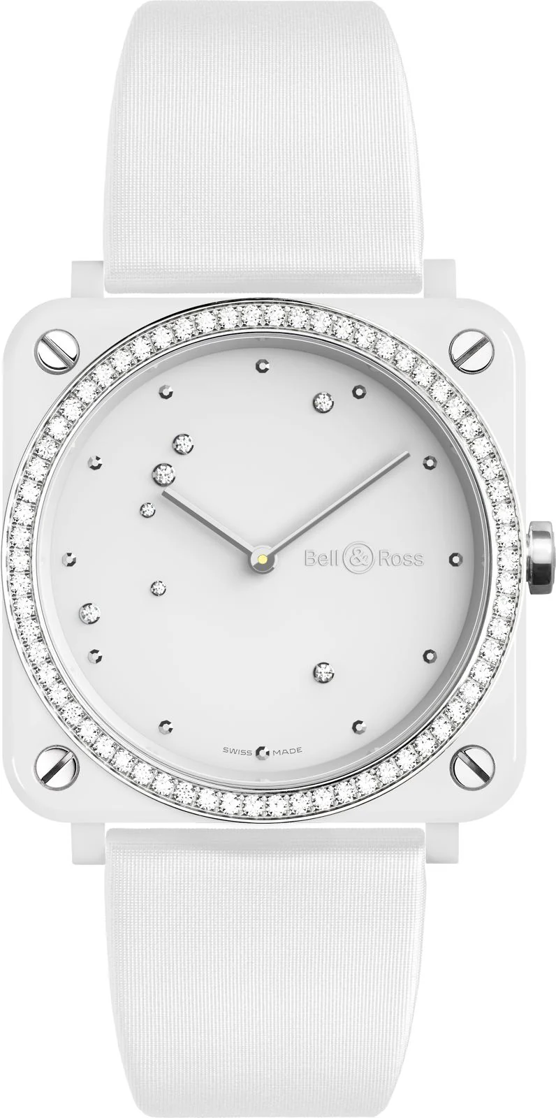 Bell & Ross Watch BRS White Diamond Eagle