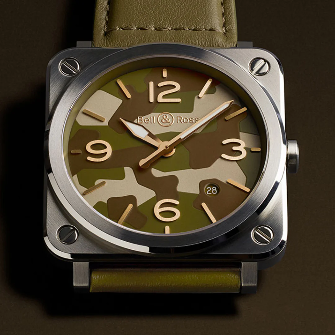 Bell & Ross Watch BRS Green Camo Diamond - Image 2