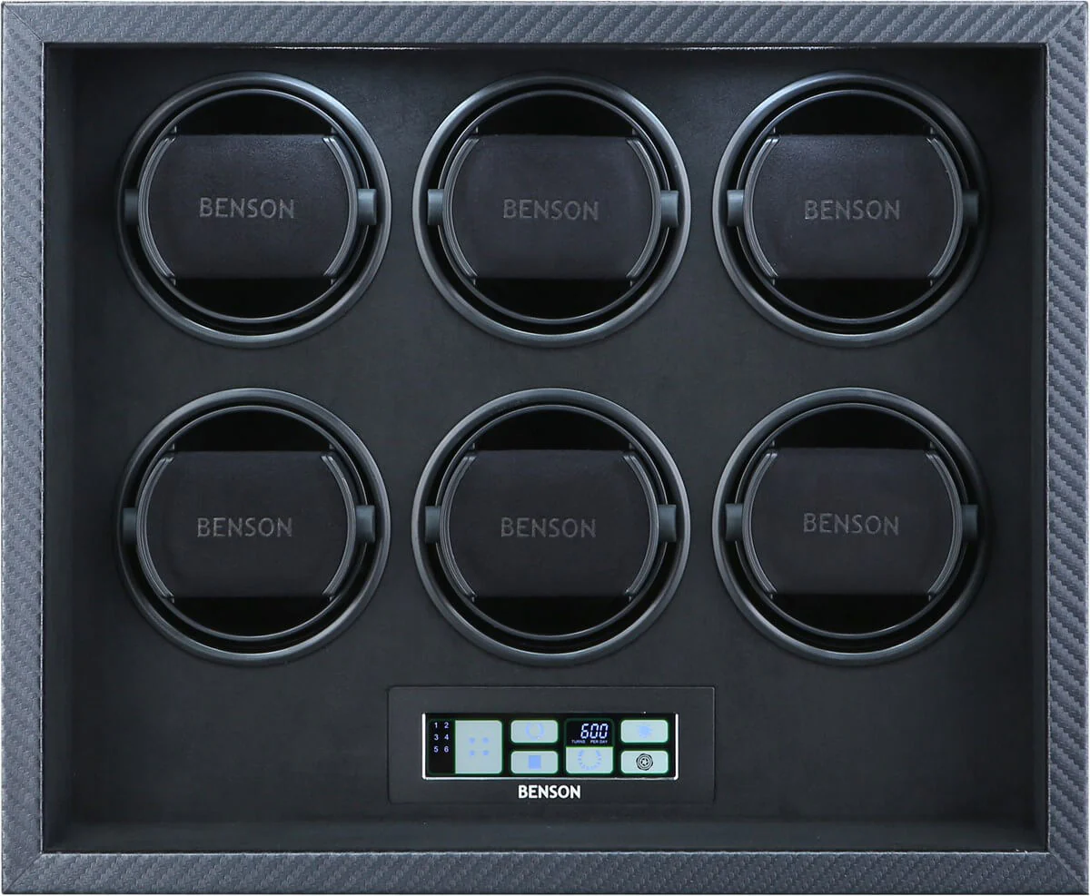 Benson Watch Winder Black Series Leather 6.22.CF Carbon Fibre - Image 2