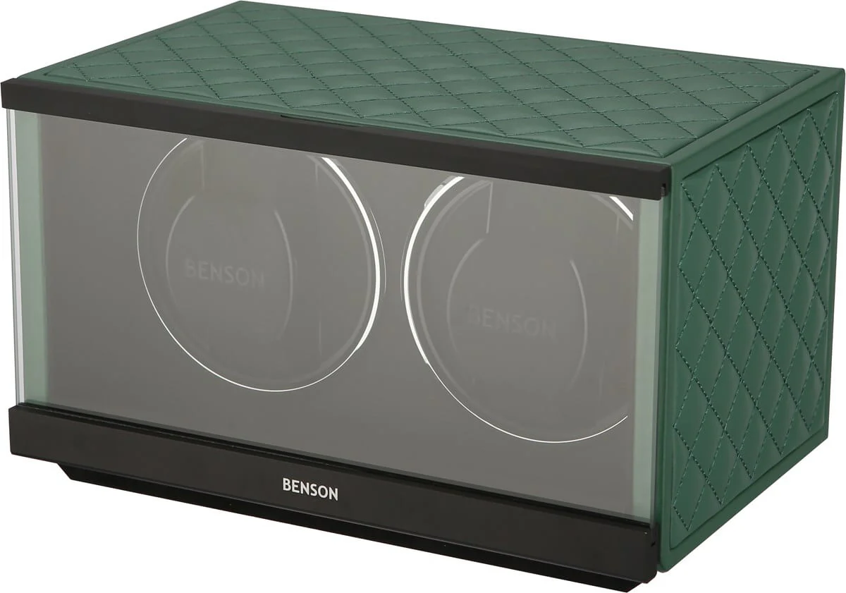 Benson Watch Winder Double Swiss Series 2.20 Green Leather Limited Edition - Image 2