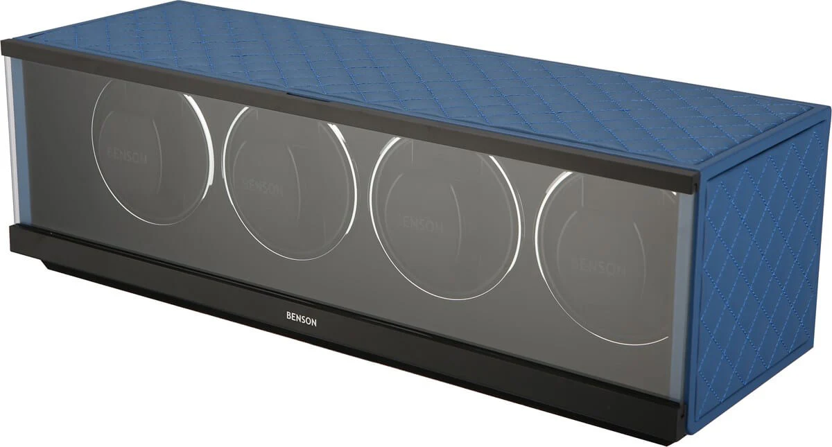 Benson Watch Winder Quad Swiss Series 4.20 Blue Leather - Image 2