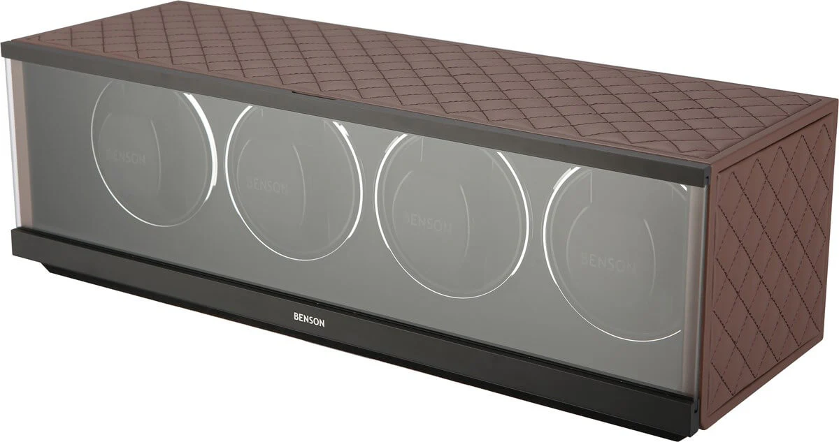 Benson Watch Winder Quad Swiss Series 4.20 Dark Brown Leather - Image 2