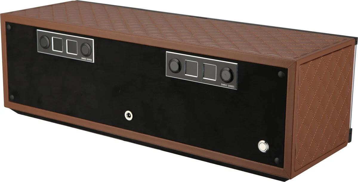 Benson Watch Winder Quad Swiss Series 4.20 Light Brown Leather - Image 3