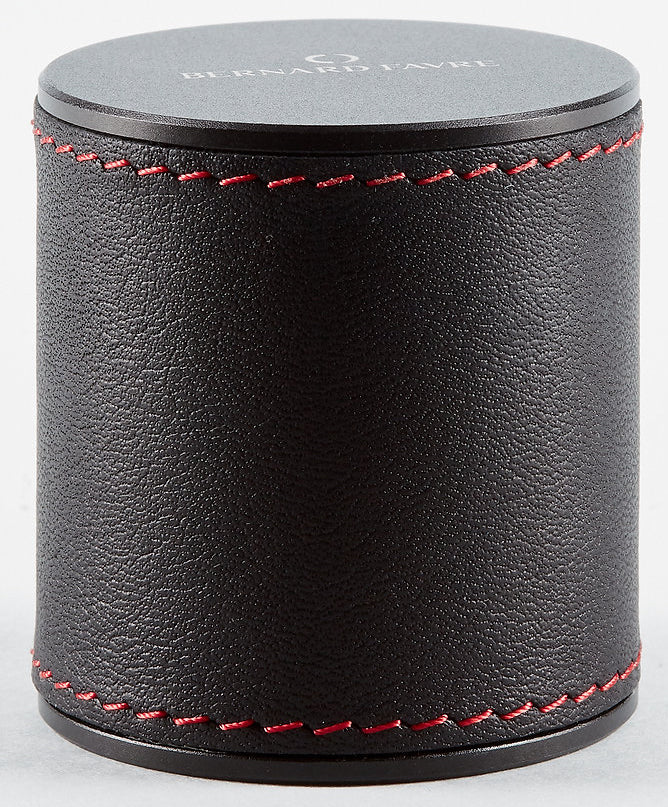 Bernard Favre Watchmakers Eye Loupe Black Tool Black Aluminium With Black Leather Red Stitching - Image 2
