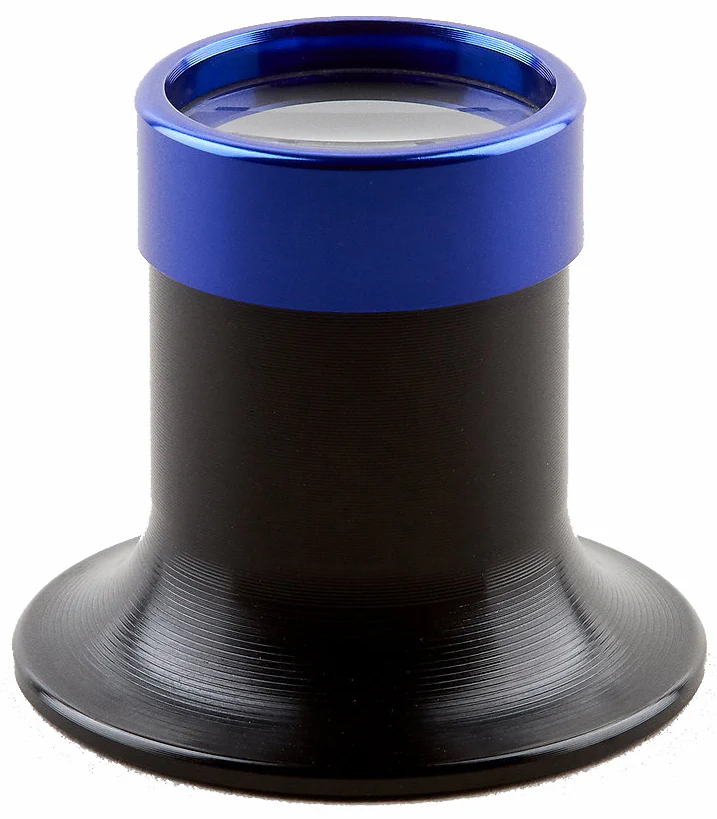 Bernard Favre Watchmakers Eye Loupe Blue Tool Black Aluminium With Brown Leather - Image 2