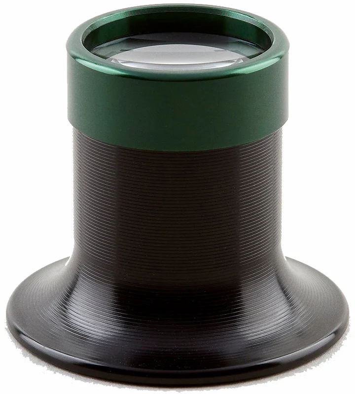 Bernard Favre Watchmakers Eye Loupe Green Tool Black Aluminium With Brown Leather - Image 3
