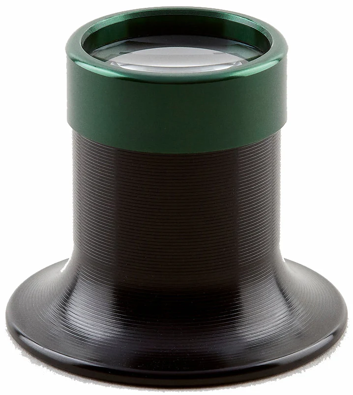 Bernard Favre Watchmakers Eye Loupe Green Tool Silver Aluminium With Green Leather - Image 3