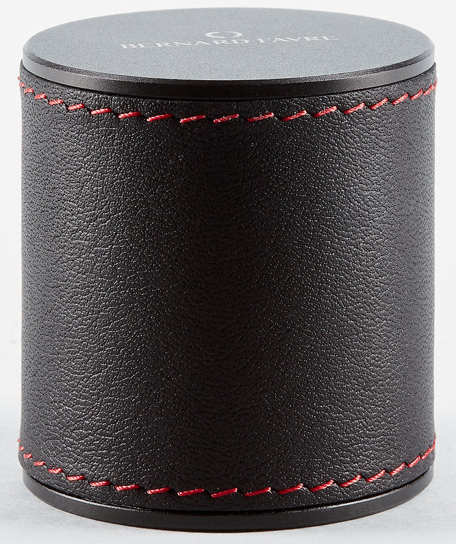 Bernard Favre Watchmakers Eye Loupe Red Tool Black Aluminium With Black Leather Red Stitching - Image 2