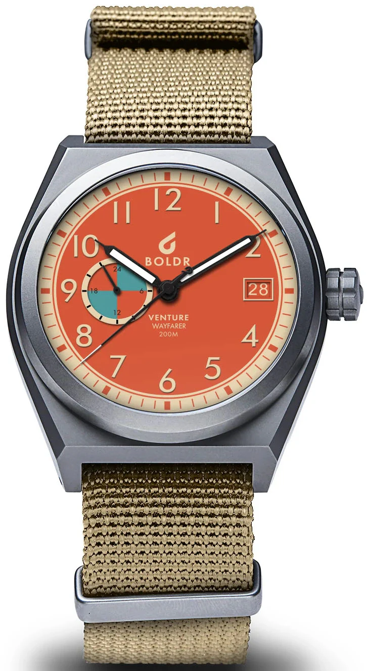 Boldr Watch Venture Wayfarer Tangerine D