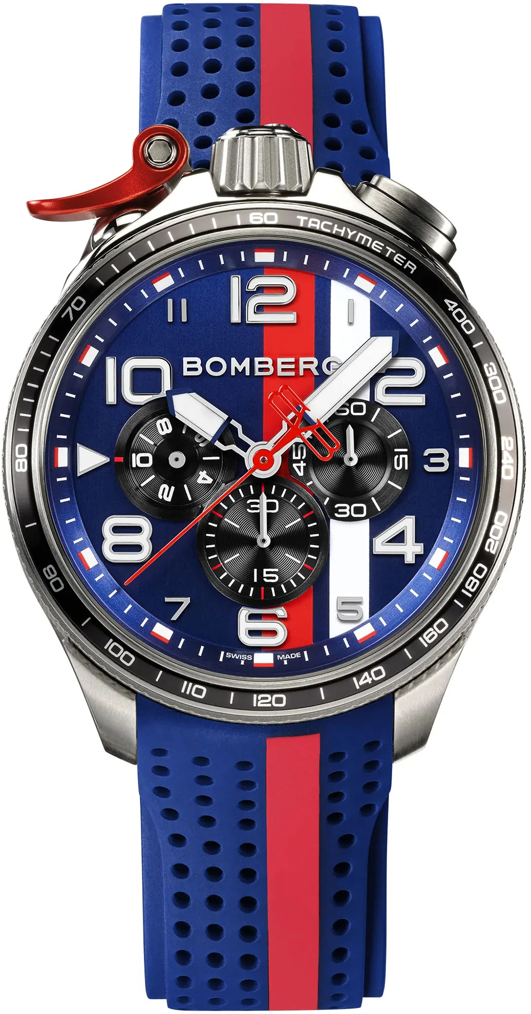 Bomberg Bolt-68 Racing Red Stripe Watch
