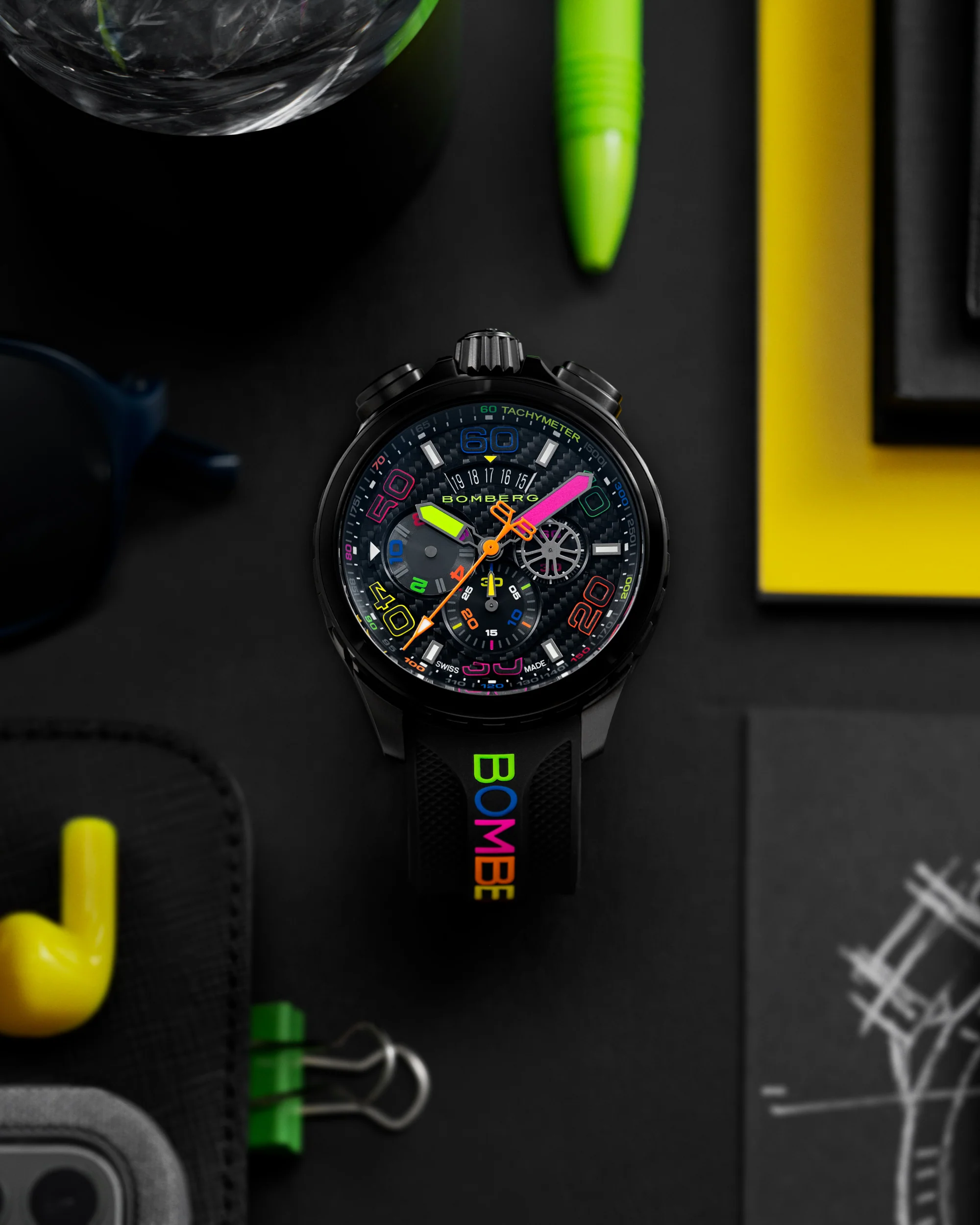 Bomberg Bolt-68 Racing Chroma Carbone Black Limited Edition Watch - Image 11
