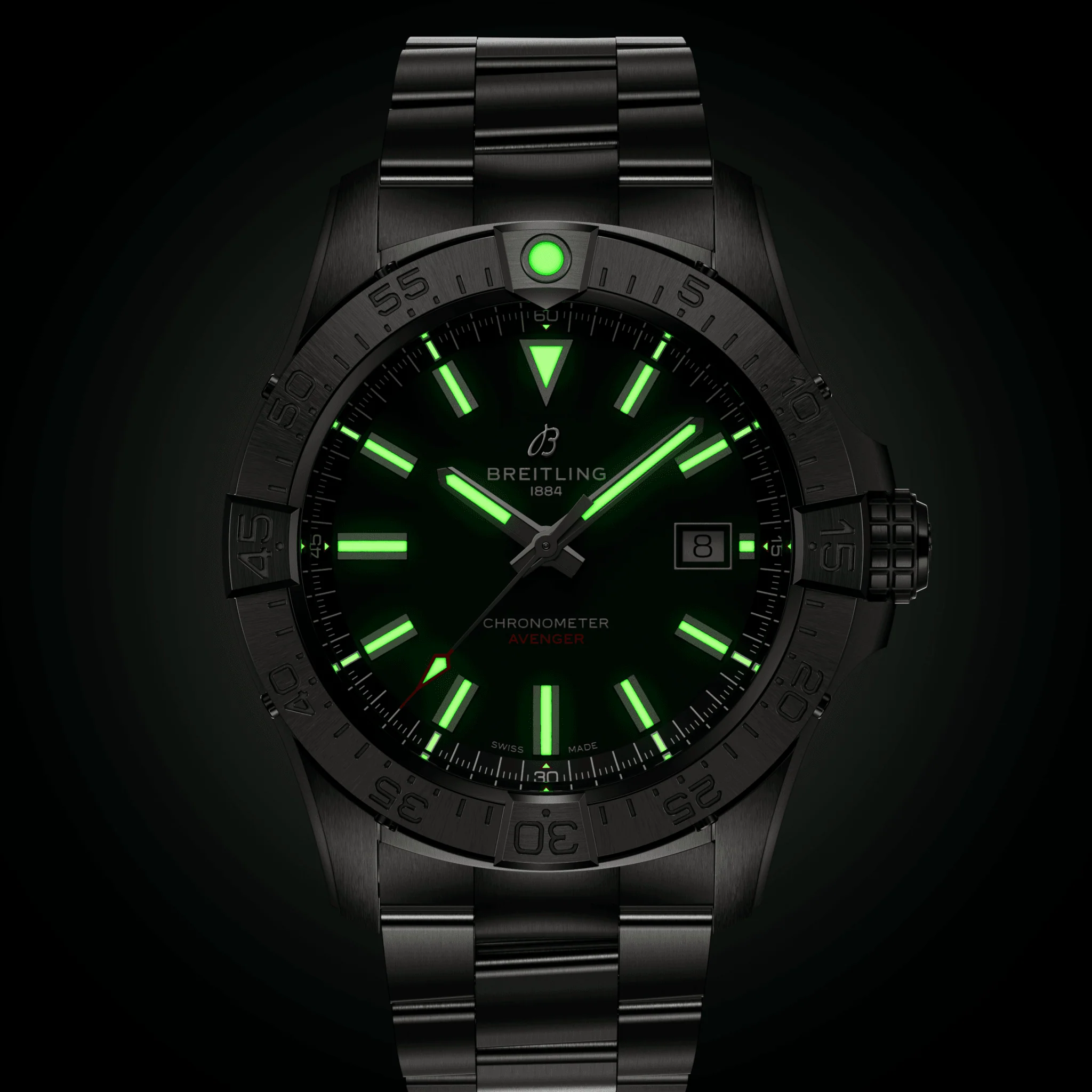 Breitling Avenger Automatic 42 Green Bracelet Watch - Image 6