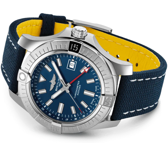 Breitling Watch Avenger Automatic GMT 45 Leather Folding Clasp - Image 4