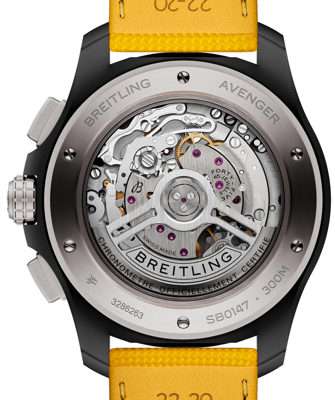 Breitling Avenger B01 Chronograph 44 Night Mission Yellow Watch - Image 4
