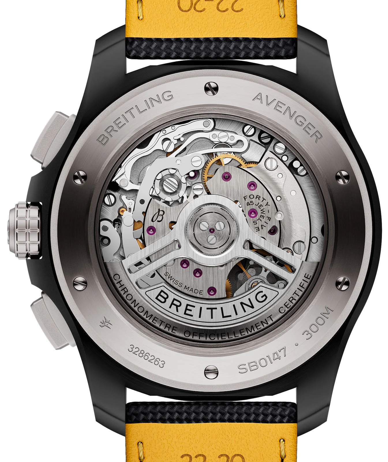 Breitling Avenger B01 Chronograph 44 Night Mission Yellow Watch - Image 4