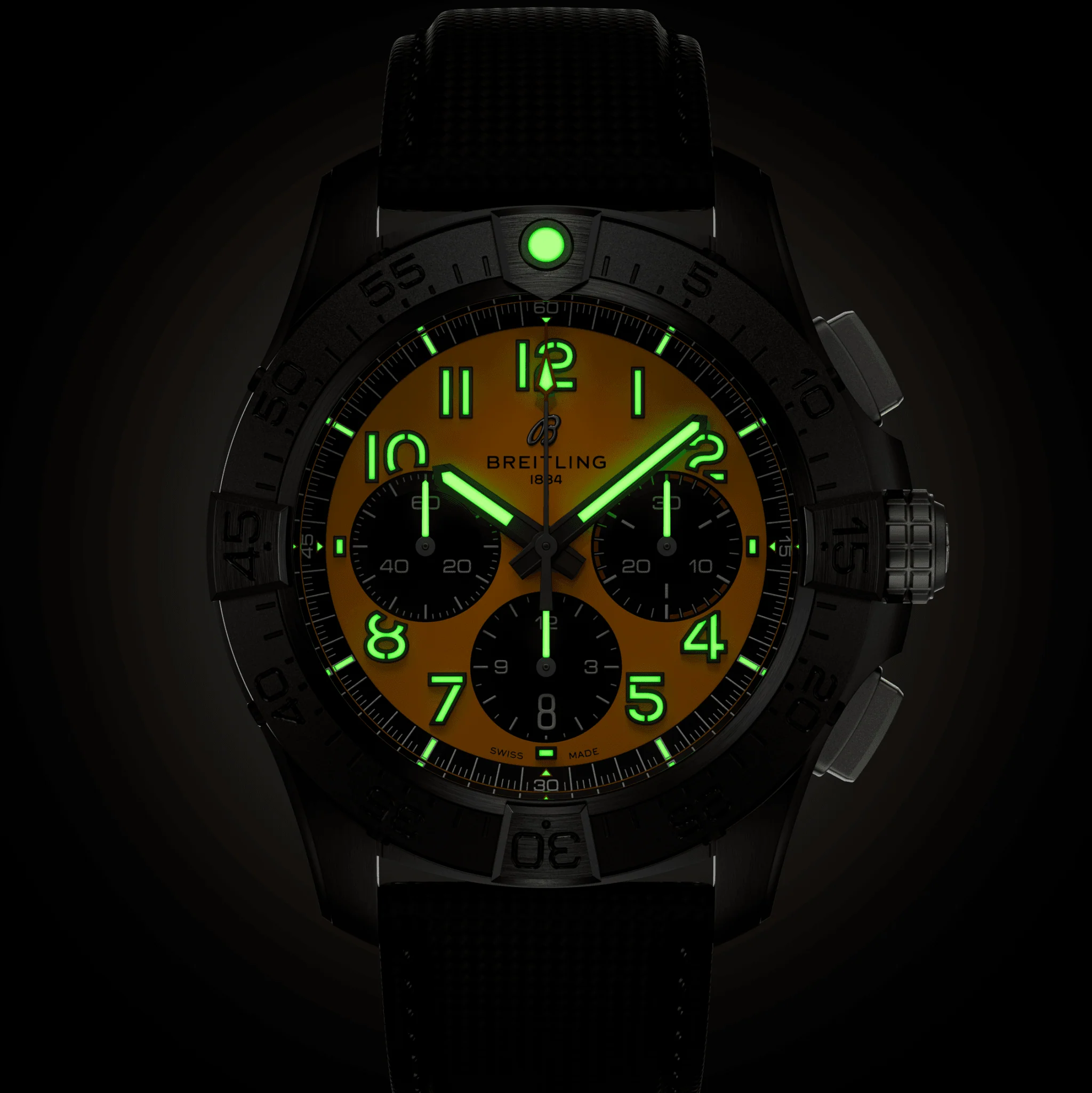 Breitling Avenger B01 Chronograph 44 Night Mission Yellow Watch - Image 6
