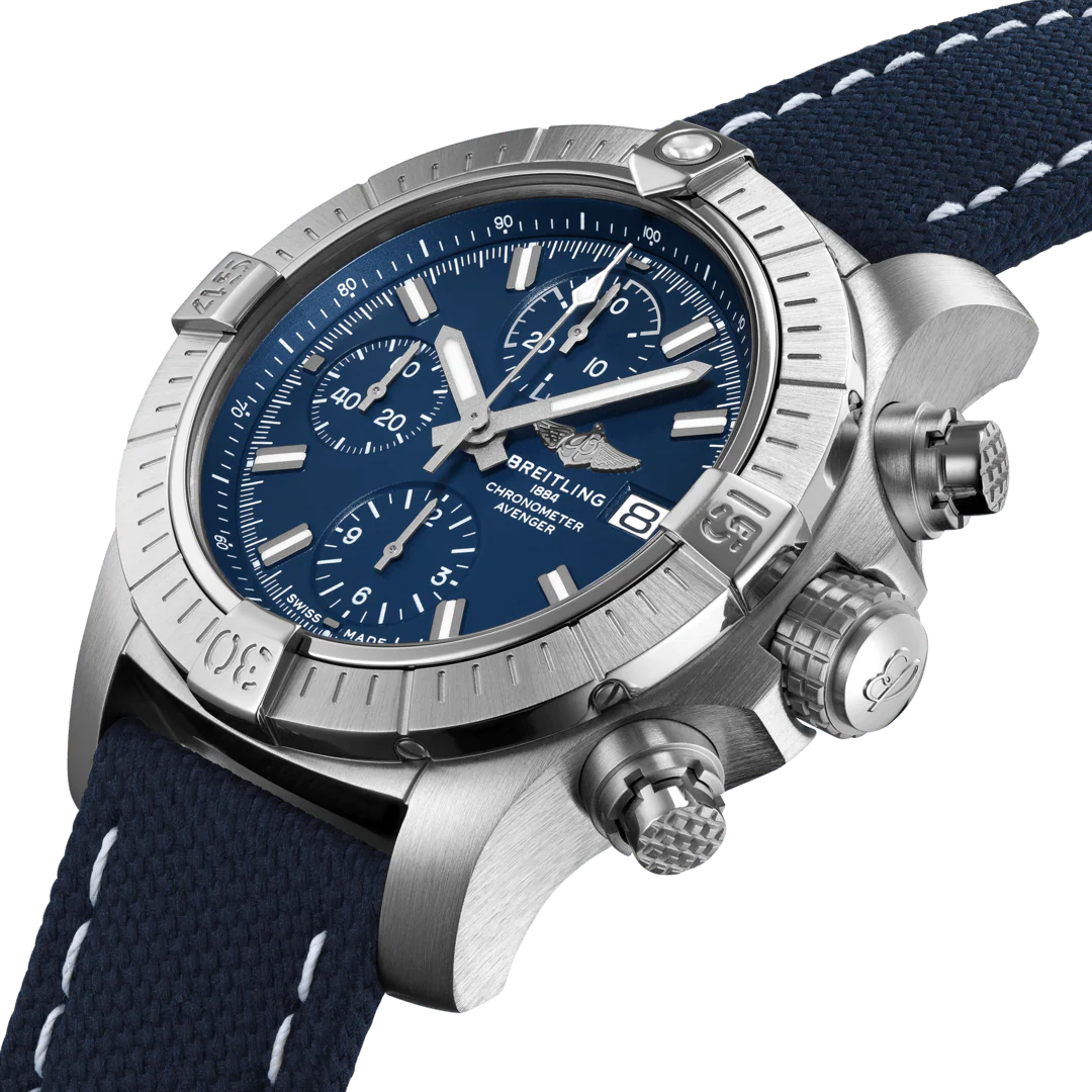 Breitling Watch Avenger Chronograph 43 Leather Folding Clasp - Image 4