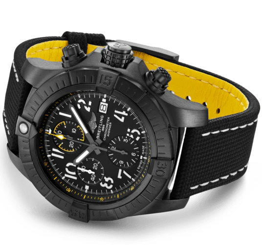 Breitling Watch Avenger Chronograph 45 Night Mission Leather Folding Clasp - Image 4
