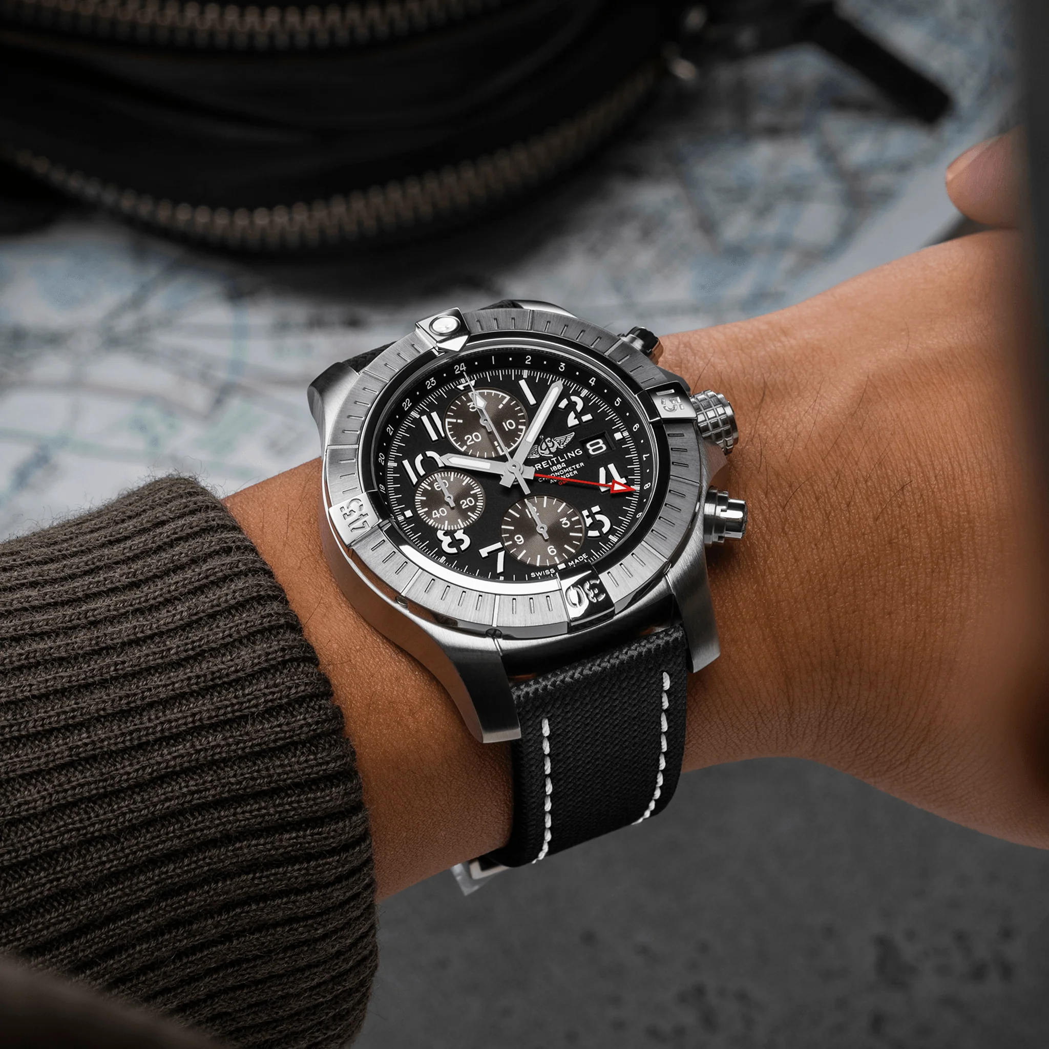 Breitling Watch Avenger Chronograph GMT 45 Tang Type - Image 5