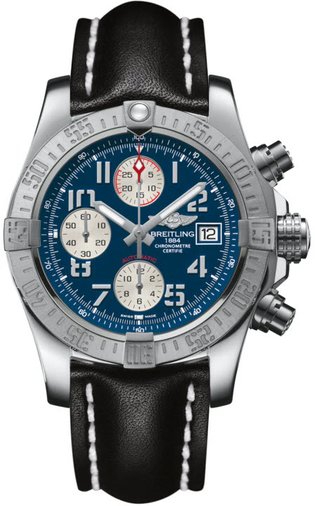 Breitling Watch Avenger II Steel Leather Tang Type