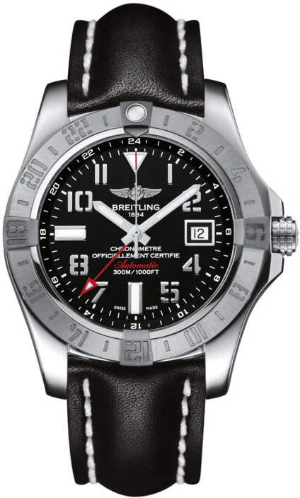 Breitling Watch Avenger II GMT Leather Tang Type