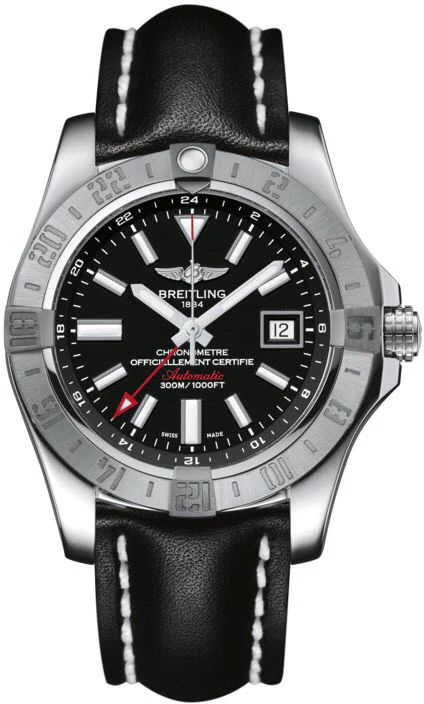 Breitling Watch Avenger II GMT Leather Tang Type