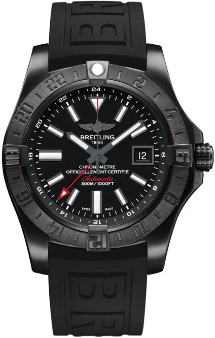 Breitling Watch Avenger II GMT Blacksteel Volcano Black