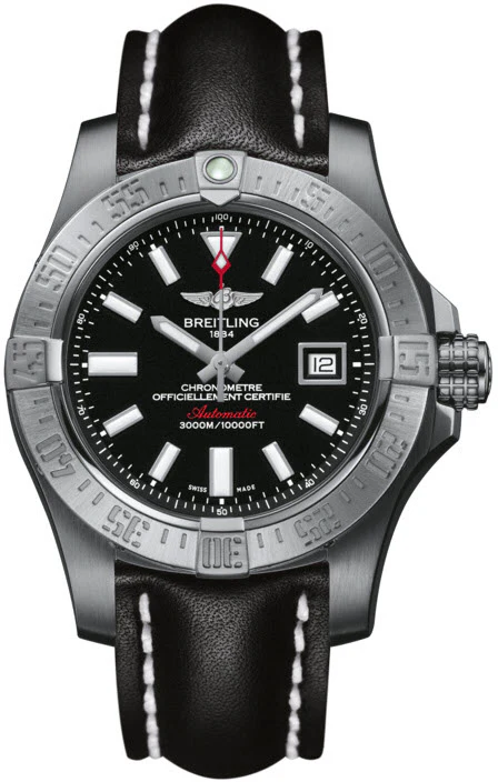 Breitling Watch Avenger Seawolf Leather Tang Type