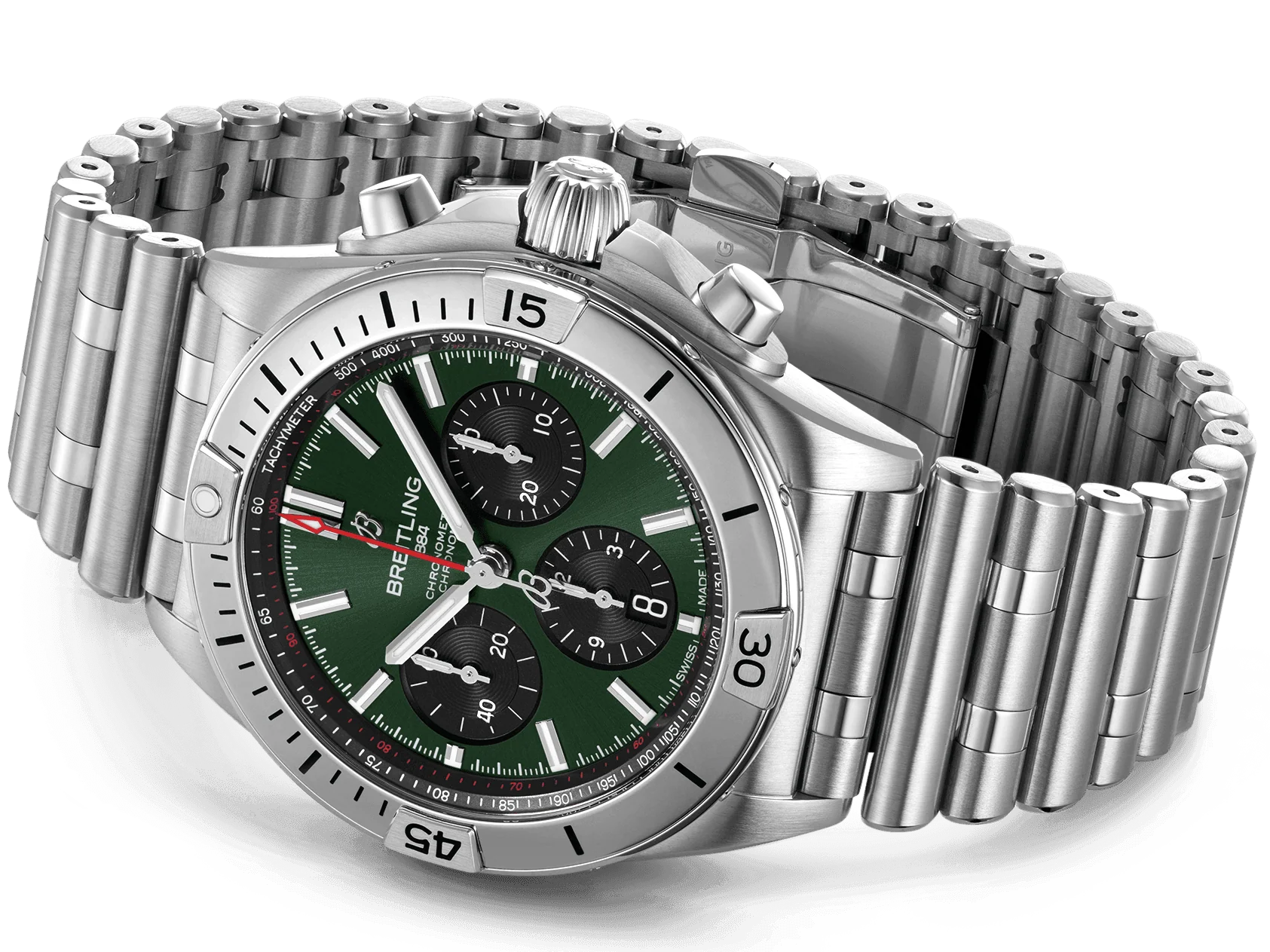 Breitling Chronomat B01 42 Green Watch - Image 4