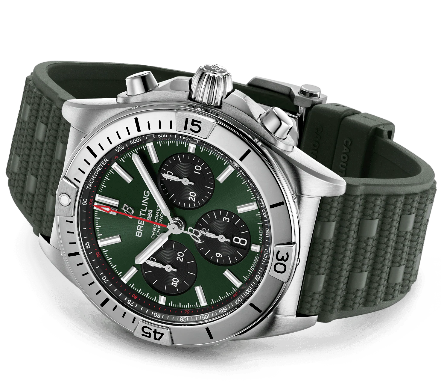 Breitling Chronomat B01 42 Green Watch - Image 4