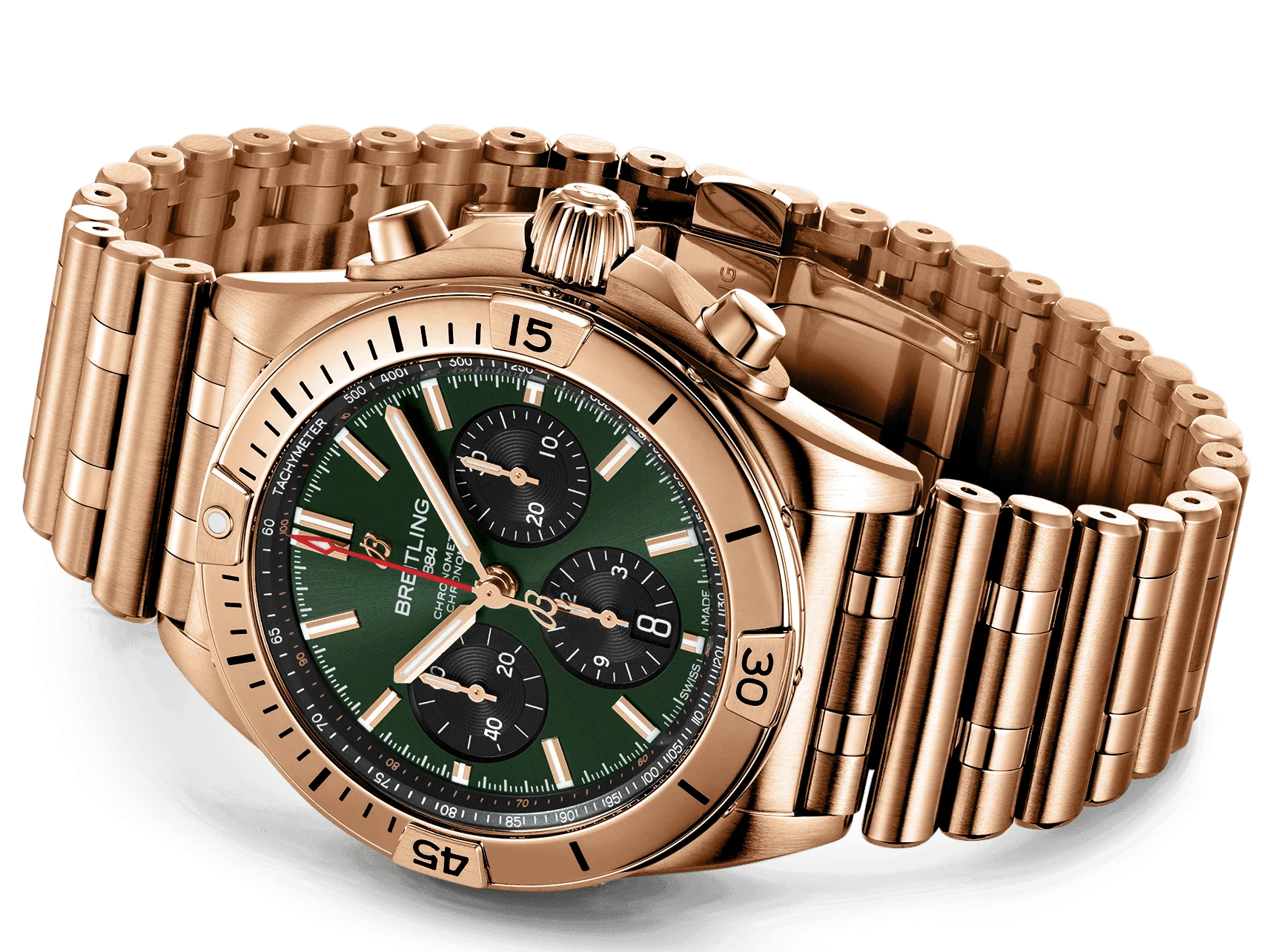 Breitling Chronomat B01 42 Green Watch - Image 4
