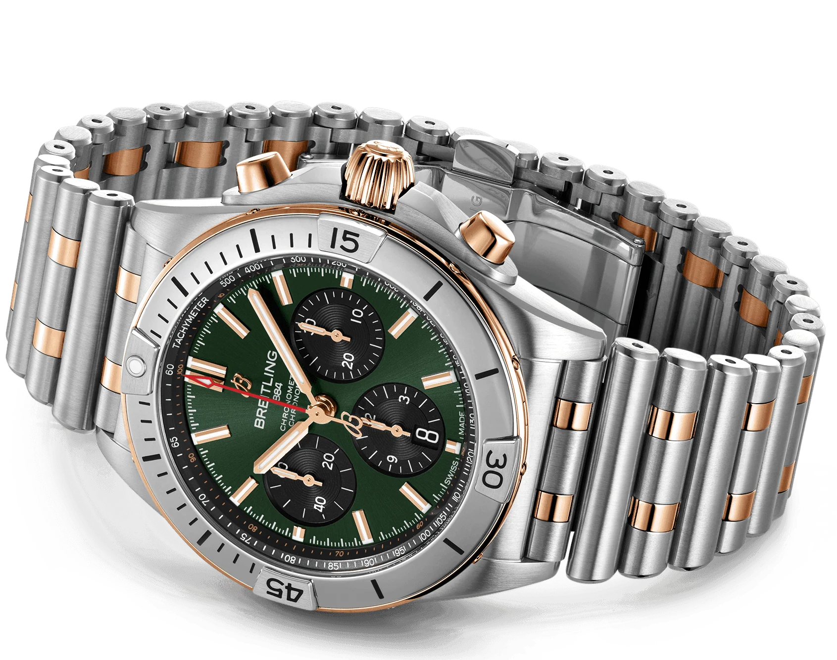 Breitling Chronomat B01 42 Green Watch - Image 4